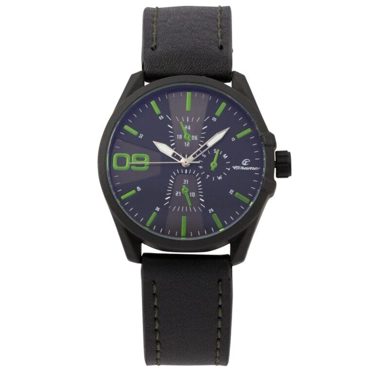 Montre Homme Stylée Bracelet Noir CHTIME