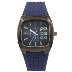Montre Homme Bracelet Matière Silicone Bleu CHTIME
