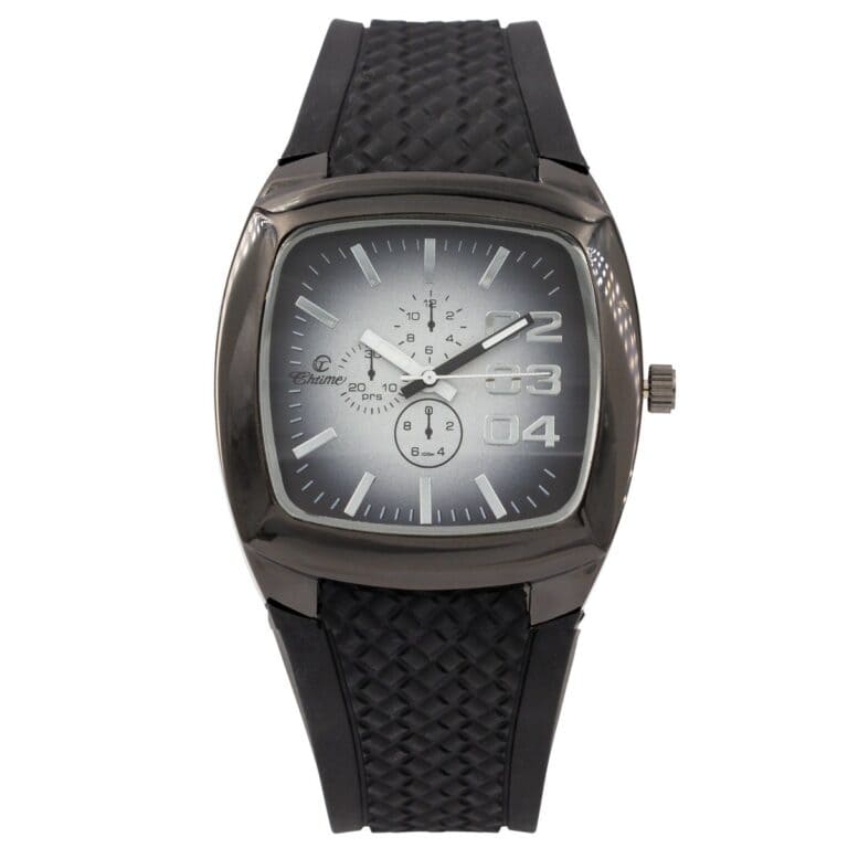 Montre pour Homme Bracelet Silicone Noir CHTIME