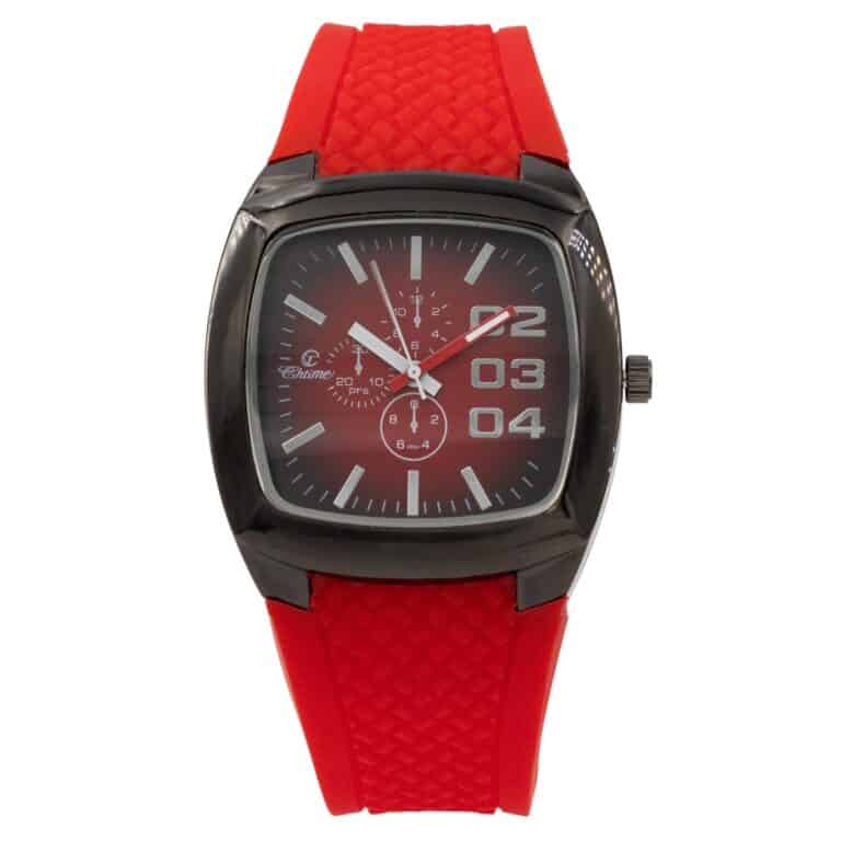 Montre Homme Silicone Rouge CHTIME
