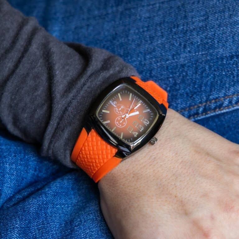 Montre d'Homme Bracelet Silicone Orange CHTIME