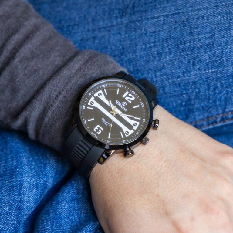 Montre Homme Bracelet Silicone Noir CHTIME