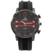 Montre Homme Bracelet Silicone Noir CHTIME